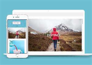 简洁左侧固定导航旅游网站模板 - Hope`Chen资源网