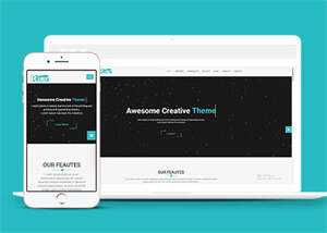 宽屏扁平化音乐公司网站模板 - Hope`Chen资源网