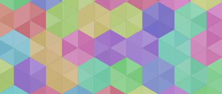 html5 canvas彩色六角菱形拼接背景图案特效 - Hope`Chen资源网