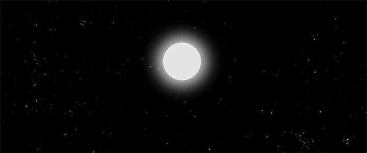 css3黑夜星空月亮发光星星闪烁动画特效 - Hope`Chen资源网