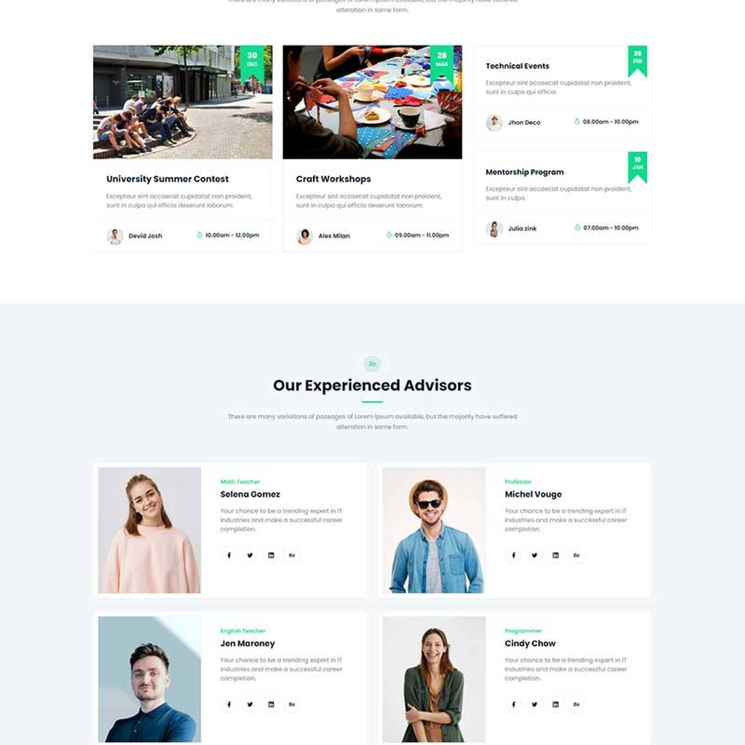 绿色响应式在线课程教育HTML5网站模板 - Hope`Chen资源网