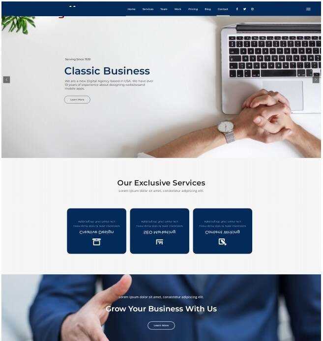 品牌设计数据营销机构网站模板 - Hope`Chen资源网