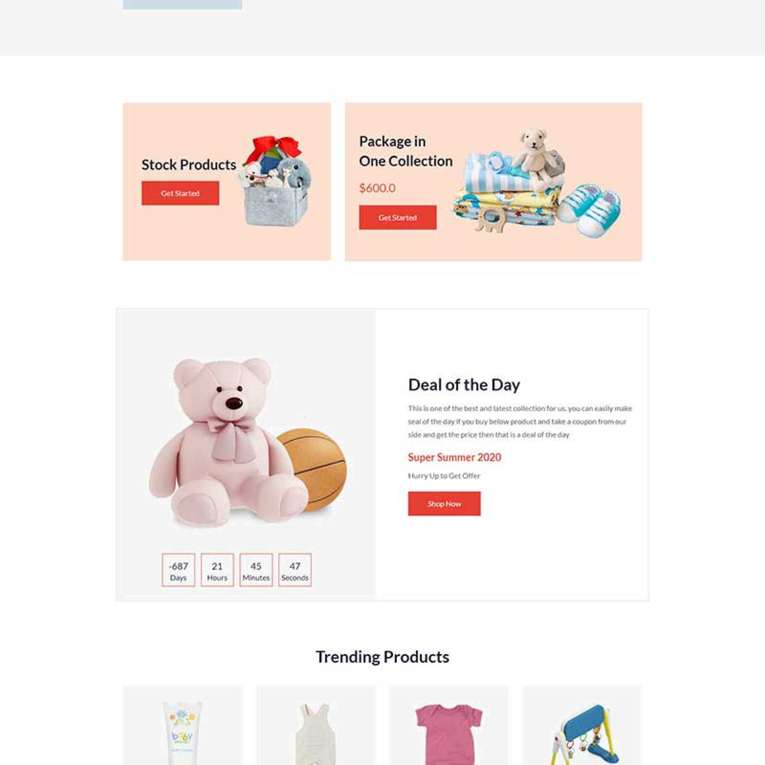 多用途响应式婴儿用品商店HTML5模板 - Hope`Chen资源网