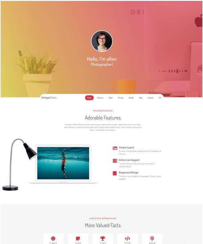 响应式个人简历作品展示网页模板 - Hope`Chen资源网