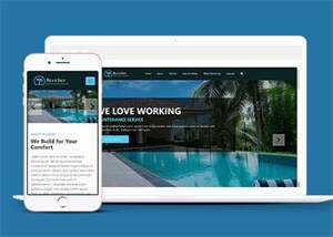 海滩度假山庄酒店网站模板下载 - Hope`Chen资源网