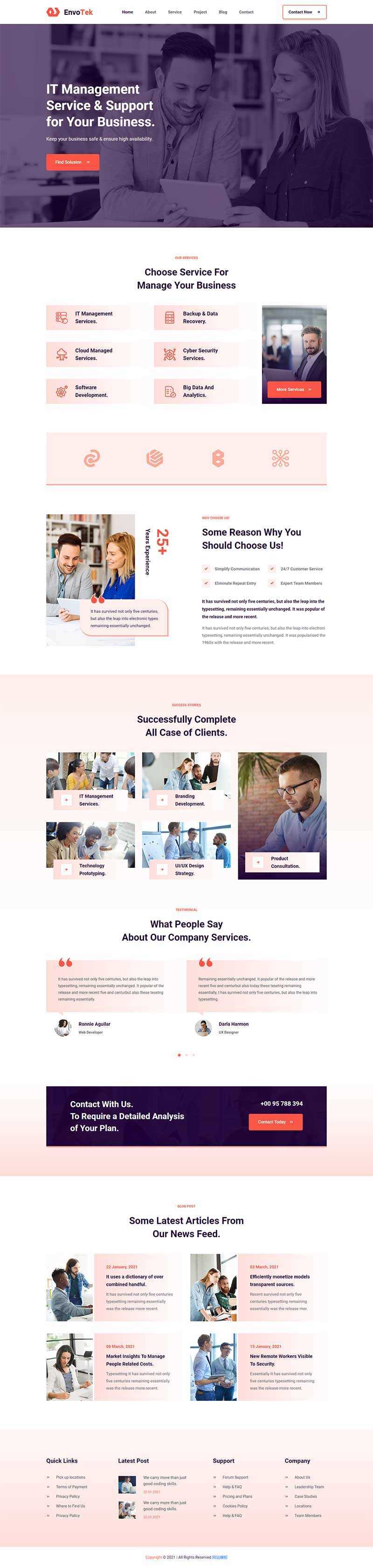 响应式IT软件解决方案公司网页html模板 - Hope`Chen资源网