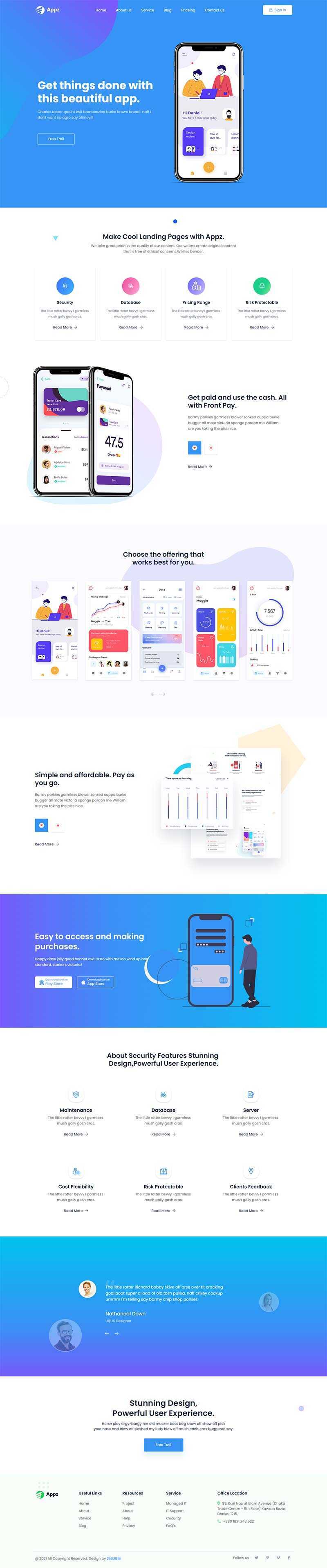 bootstrap手机app应用软件官网HTML5模板 - Hope`Chen资源网