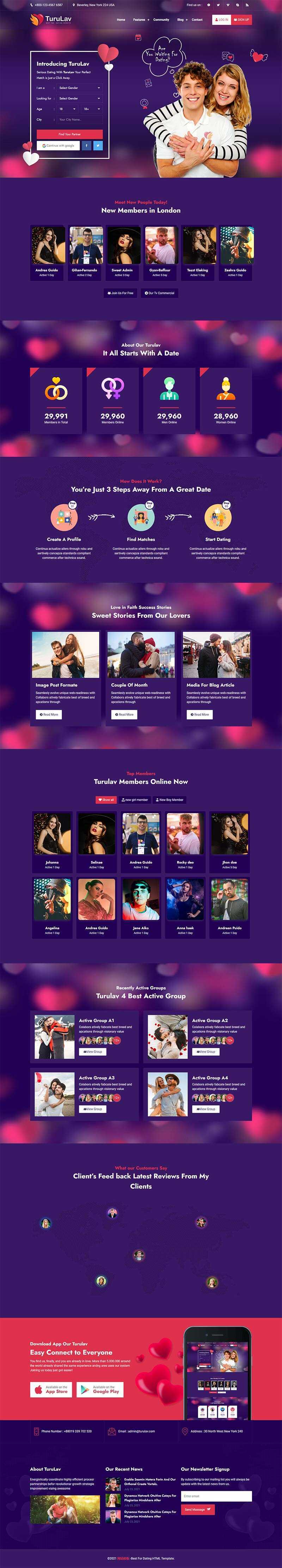 bootstrap交友社交平台响应式网站html模板 - Hope`Chen资源网