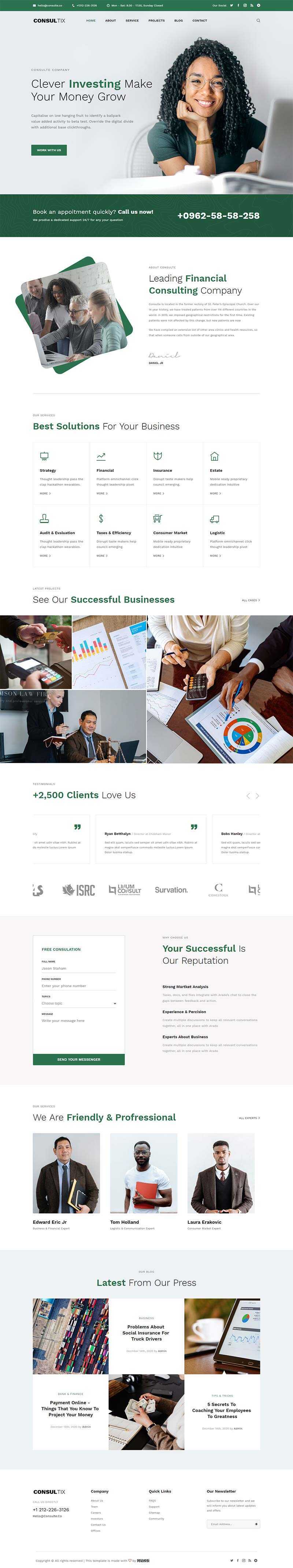 bootstrap创业项目投资公司html5网站模板 - Hope`Chen资源网