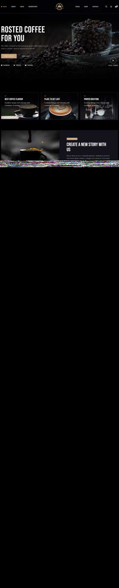 咖啡饮品类销售网站模板 - Hope`Chen资源网