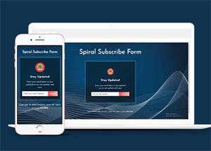 简洁线条背景邮件订阅网站模板 - Hope`Chen资源网