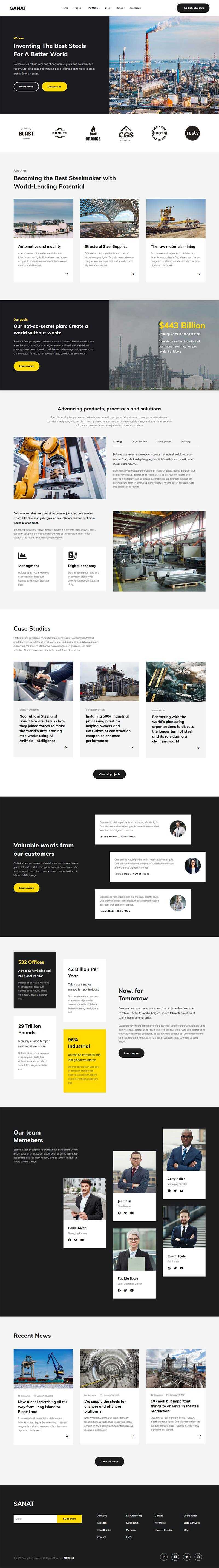 bootstrap重工业集团企业官网html5模板 - Hope`Chen资源网