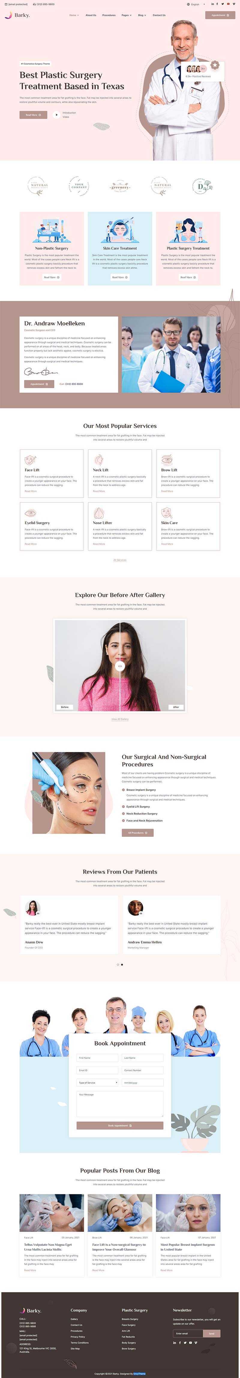 bootstrap粉红色美容整形医院官网HTML模板 - Hope`Chen资源网