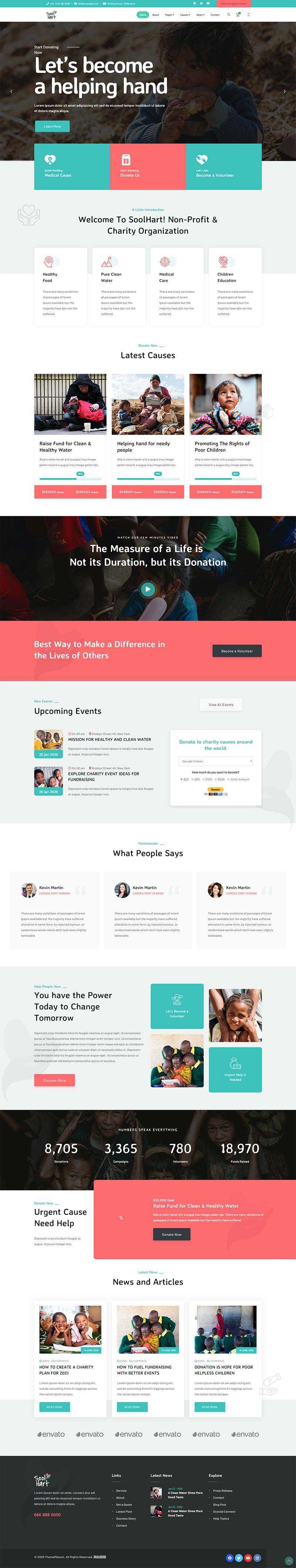 bootstrap4多用途的公益捐款网站html模板 - Hope`Chen资源网