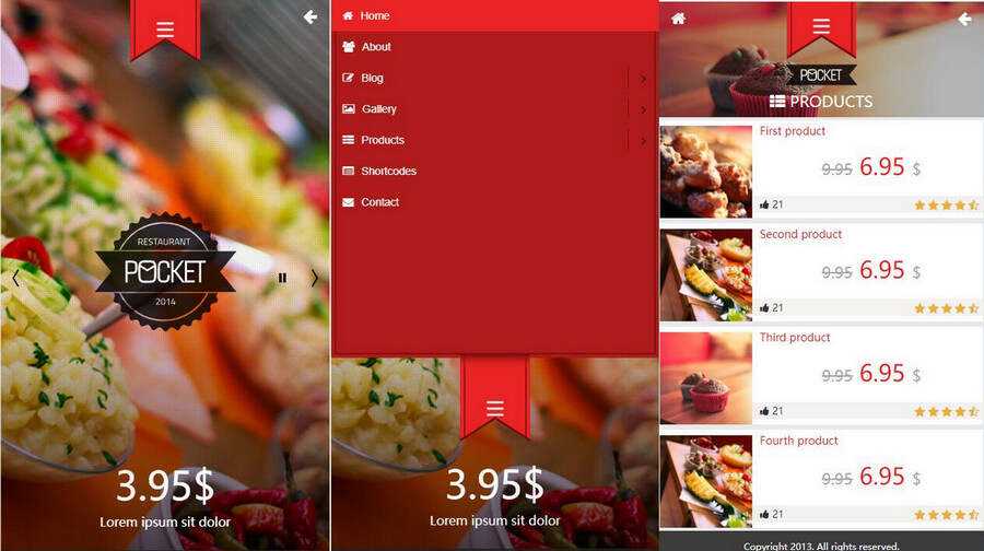 微官网美食订餐HTML5触屏订餐模板源码 - Hope`Chen资源网