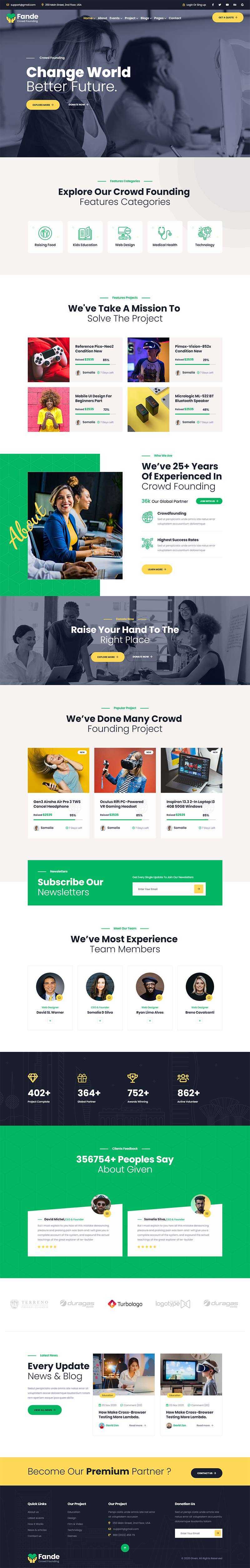 创业投资众筹平台HTML5模板 - Hope`Chen资源网