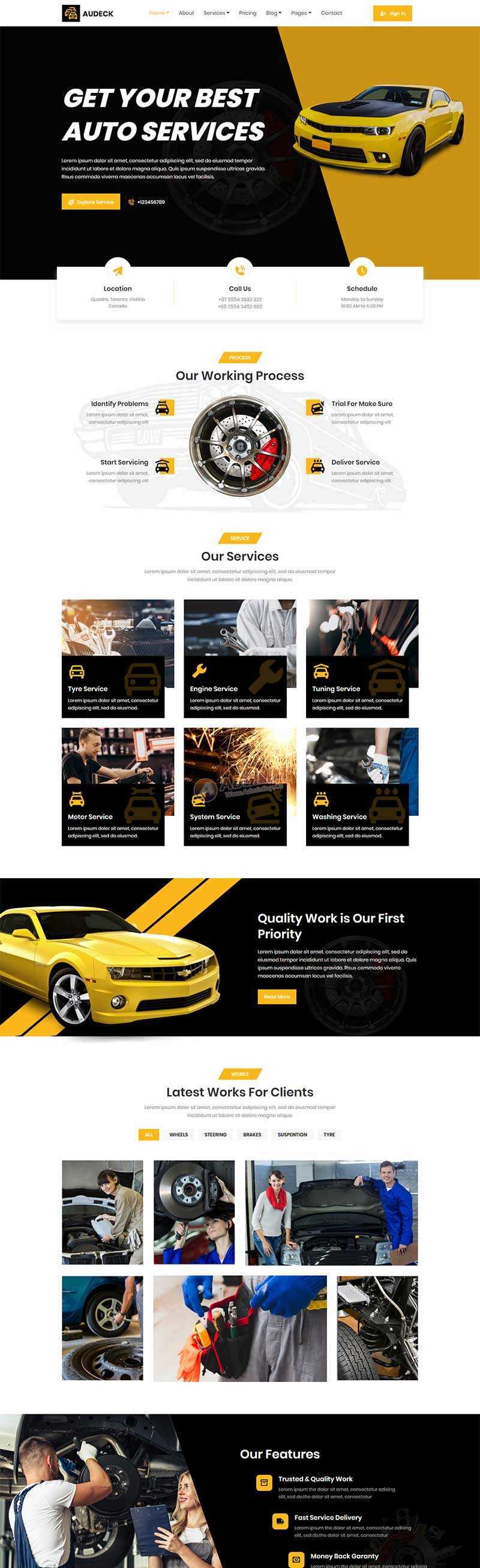 bootstrap响应式汽车改装维修公司官网html模板 - Hope`Chen资源网