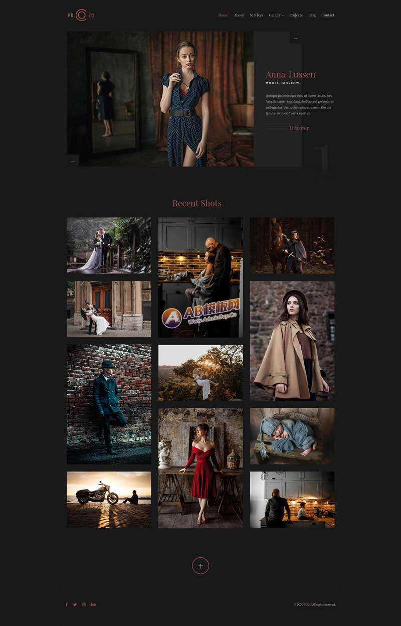 精美摄影作品集网站html模板 - Hope`Chen资源网