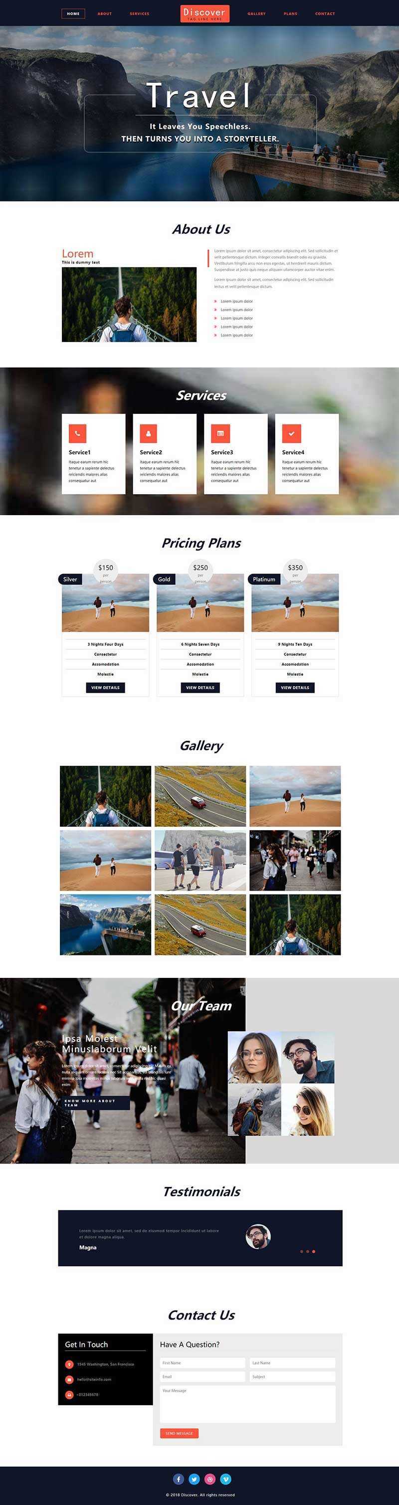 大气宽屏展示型旅游网页html模板 - Hope`Chen资源网