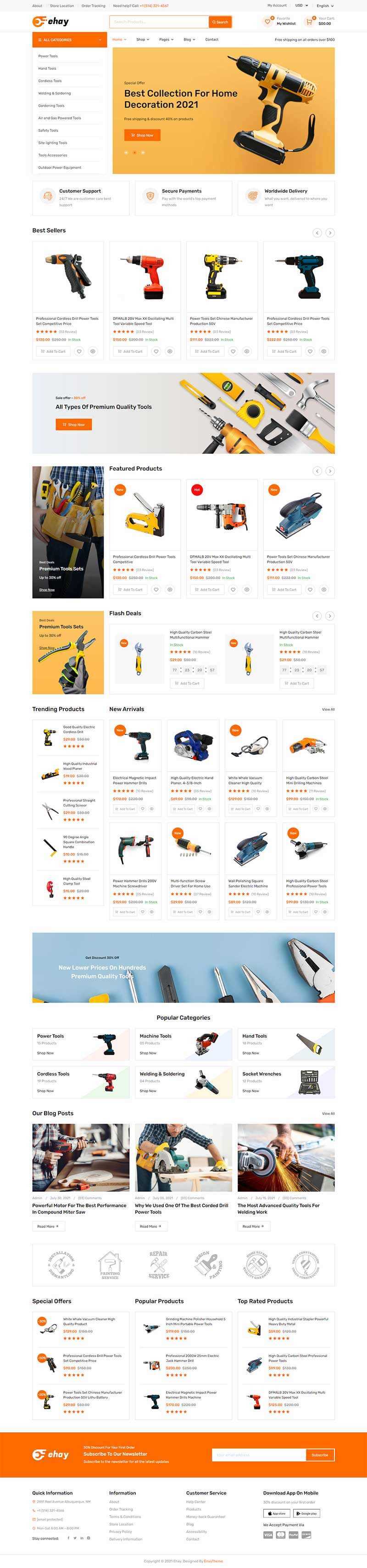 响应式橙色的家用电器商城html模板 - Hope`Chen资源网