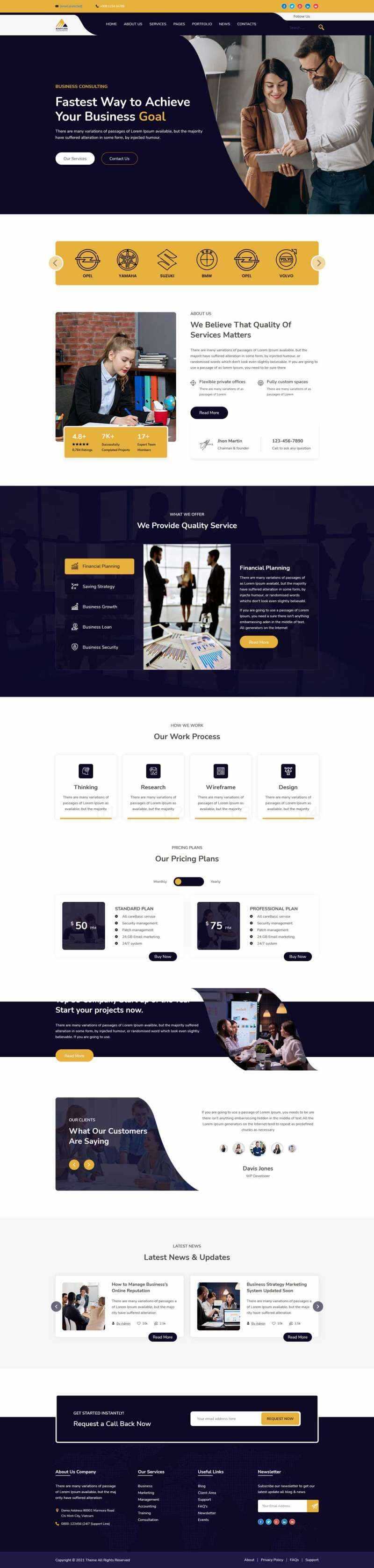 商业方案解决公司网站HTML模板 - Hope`Chen资源网