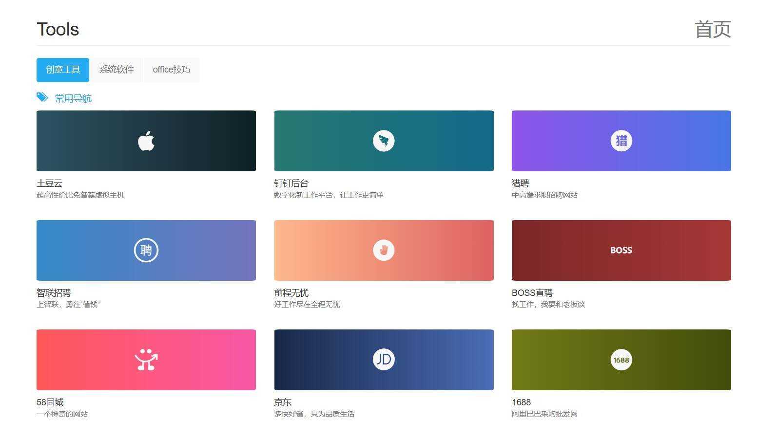 网址导航HTML响应式页面源码 - Hope`Chen资源网