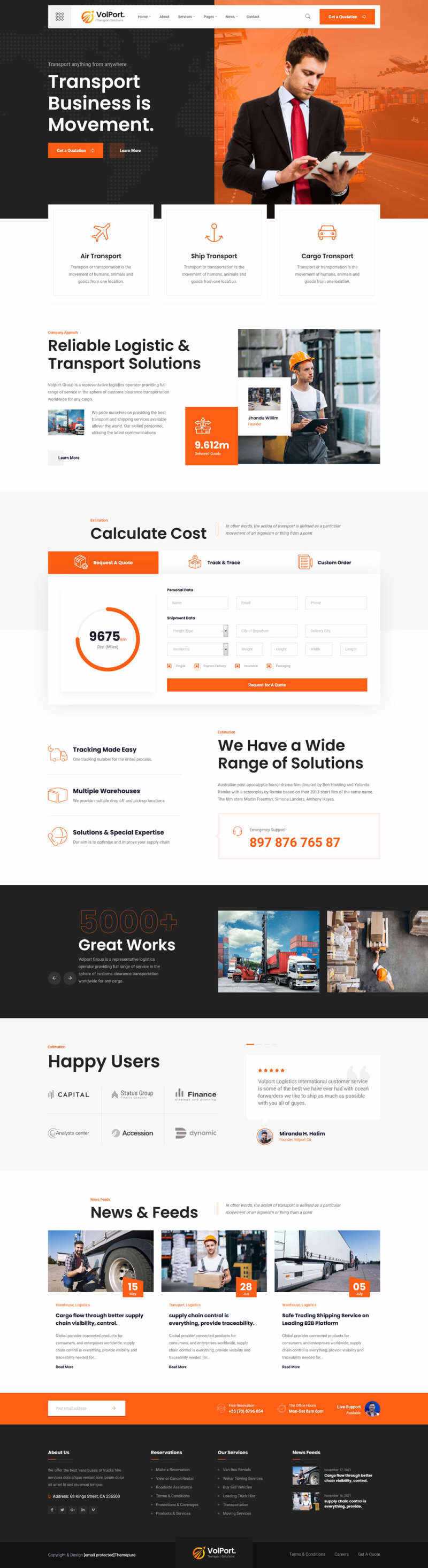 物流和运输企业官网HTML5模板 - Hope`Chen资源网