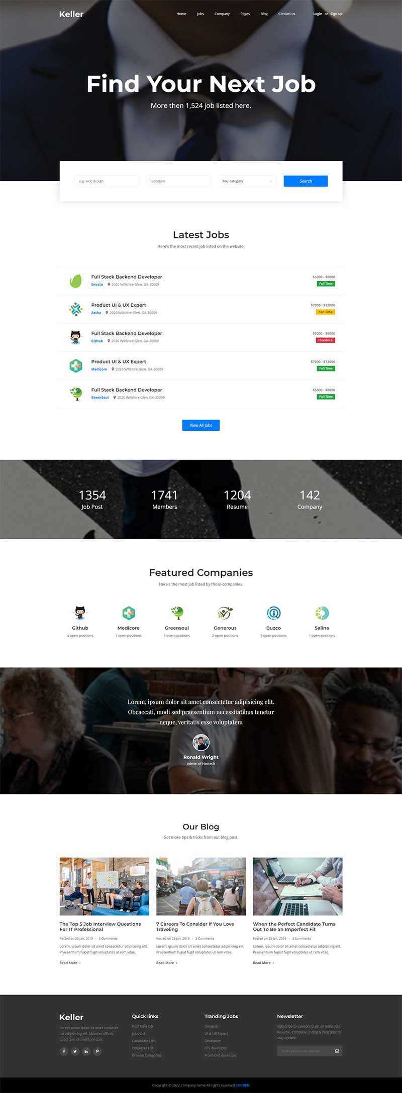 创意商务咨询服务企业网站html模板 - Hope`Chen资源网