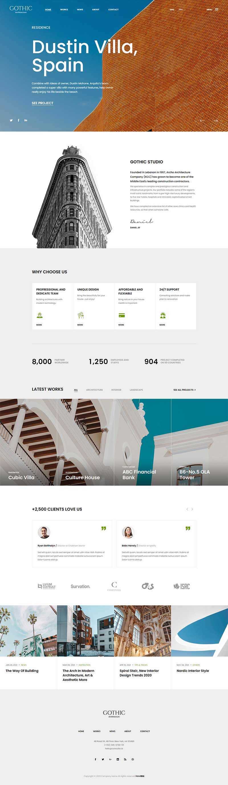 建筑施工设计服务公司网站html模板 - Hope`Chen资源网