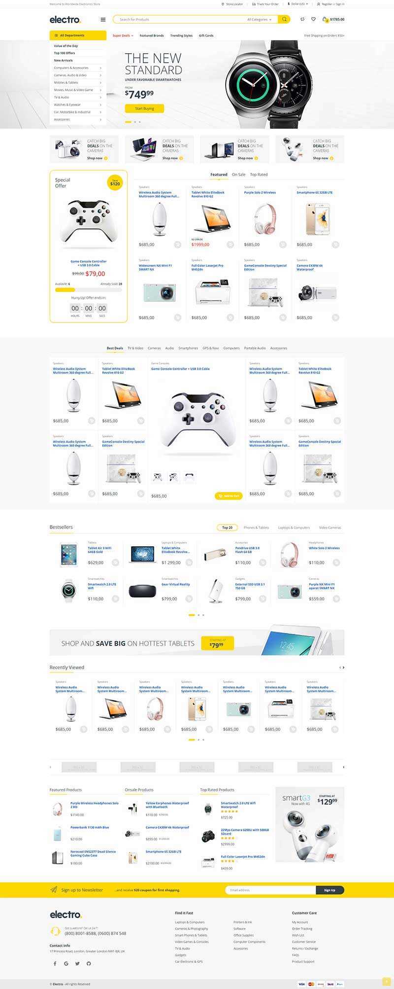 简洁明亮的综合型电子商城html模板 - Hope`Chen资源网