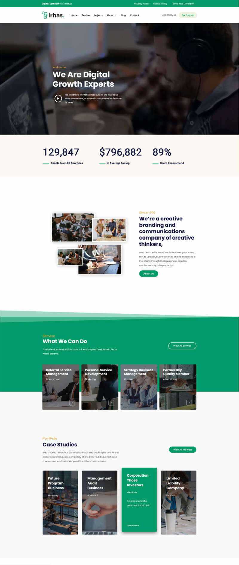 数字软件信息科技公司官网html模板 - Hope`Chen资源网