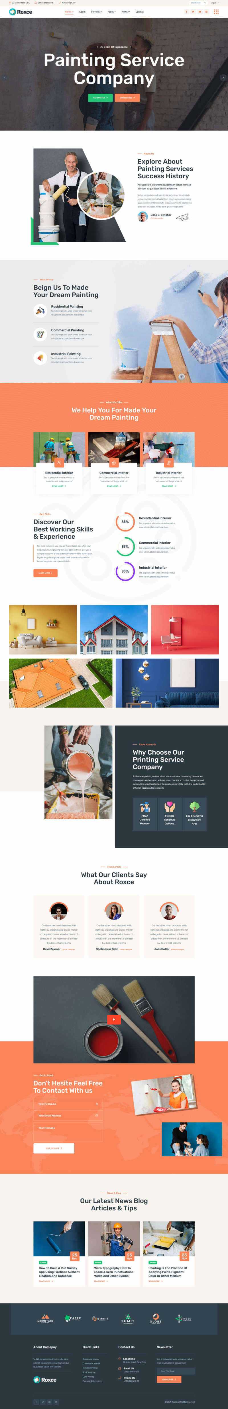 Bootstrap5响应式涂料油漆厂家网站html模板 - Hope`Chen资源网