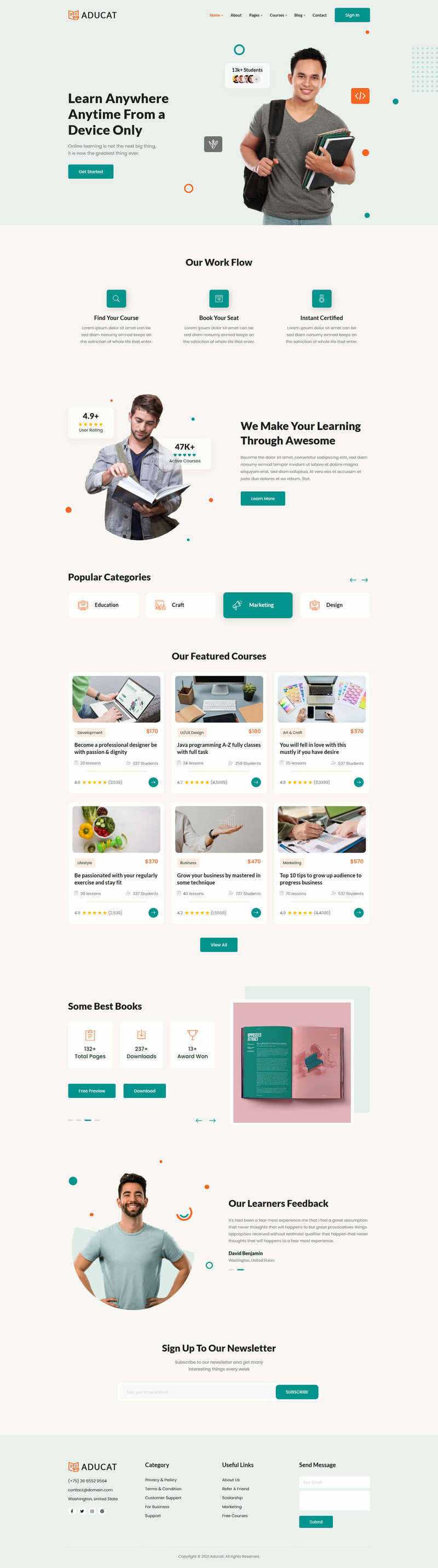 Bootstrap5响应式在线课程教育网页模板 - Hope`Chen资源网