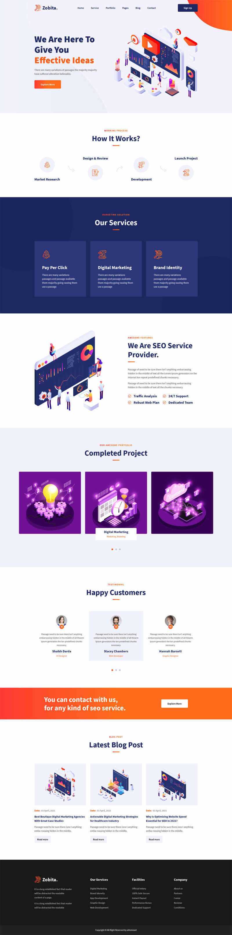 响应式数字营销网络公司HTML模板 - Hope`Chen资源网