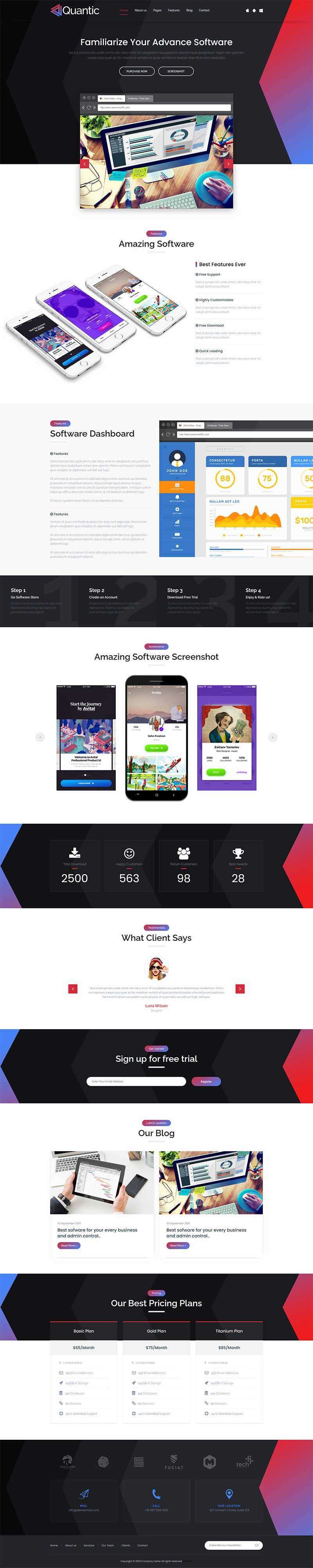 软件开发设计服务公司网站html模板 - Hope`Chen资源网