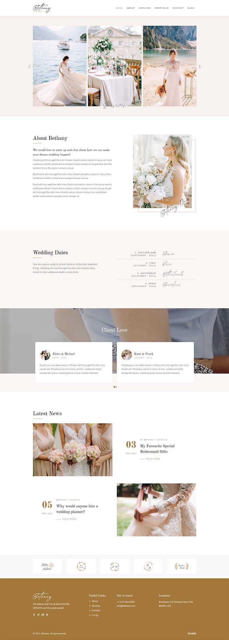 bootstrap响应式婚礼活动策划公司网页模板 - Hope`Chen资源网