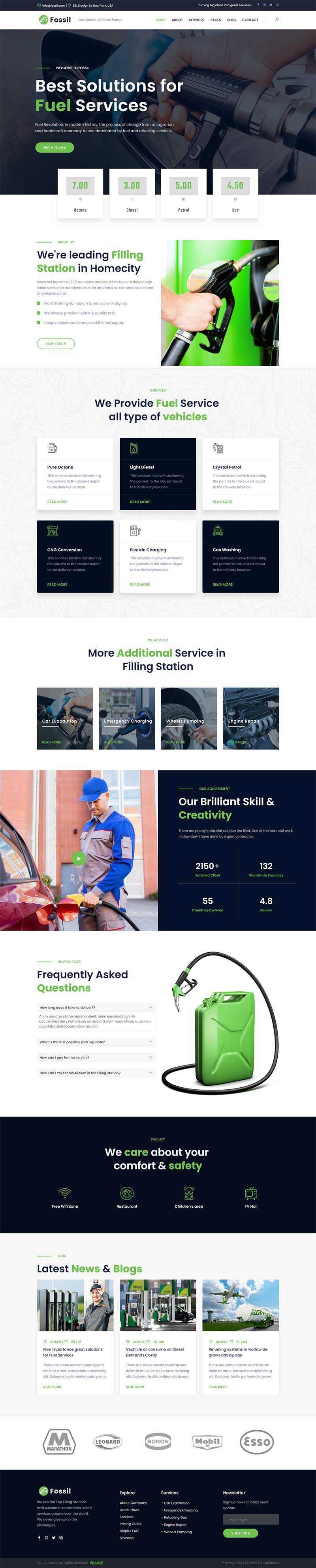 Bootstrap响应式加油燃料环保企业官网HTML模板 - Hope`Chen资源网