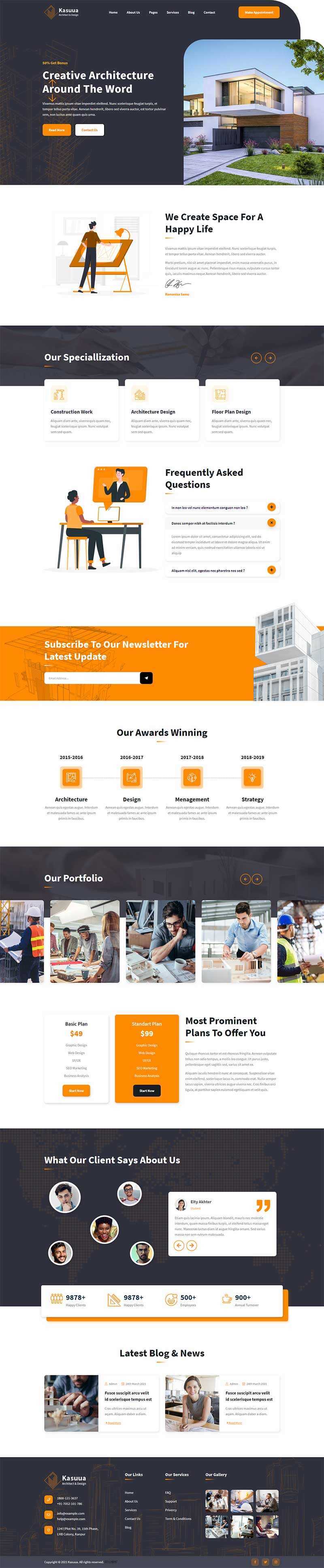 bootstrap建筑设计公司官网HTML模板 - Hope`Chen资源网