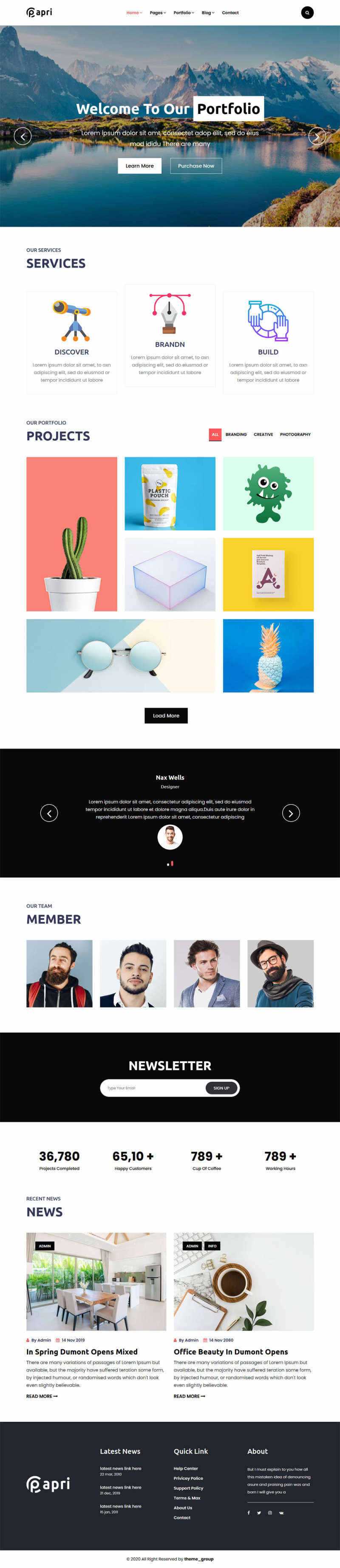 bootstrap多功能的企业介绍展示html5模板 - Hope`Chen资源网