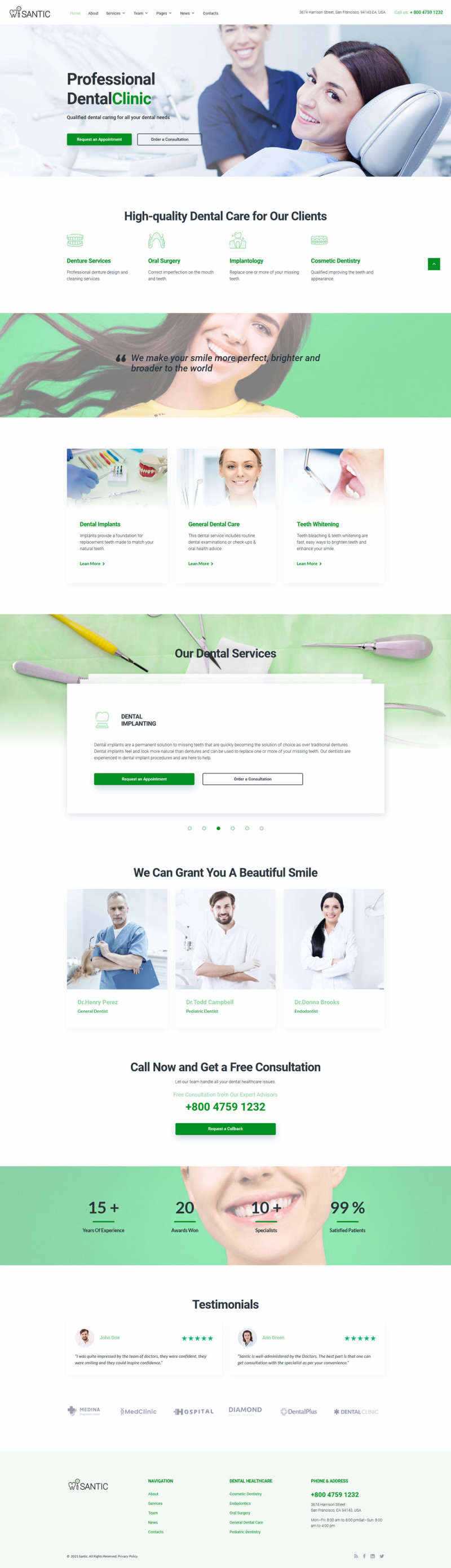 bootstrap牙科整形医院官网HTML5模板 - Hope`Chen资源网