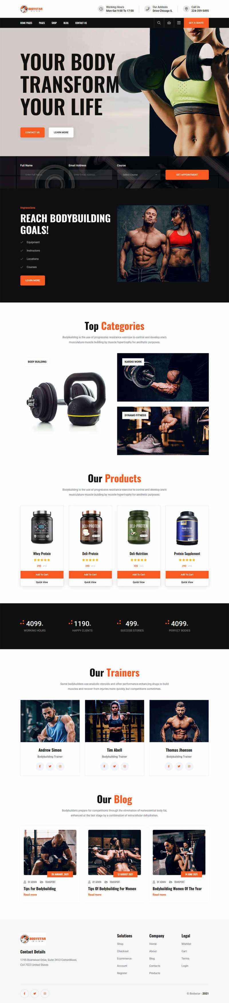 bootstrap响应式健身房设备公司官网html模板 - Hope`Chen资源网