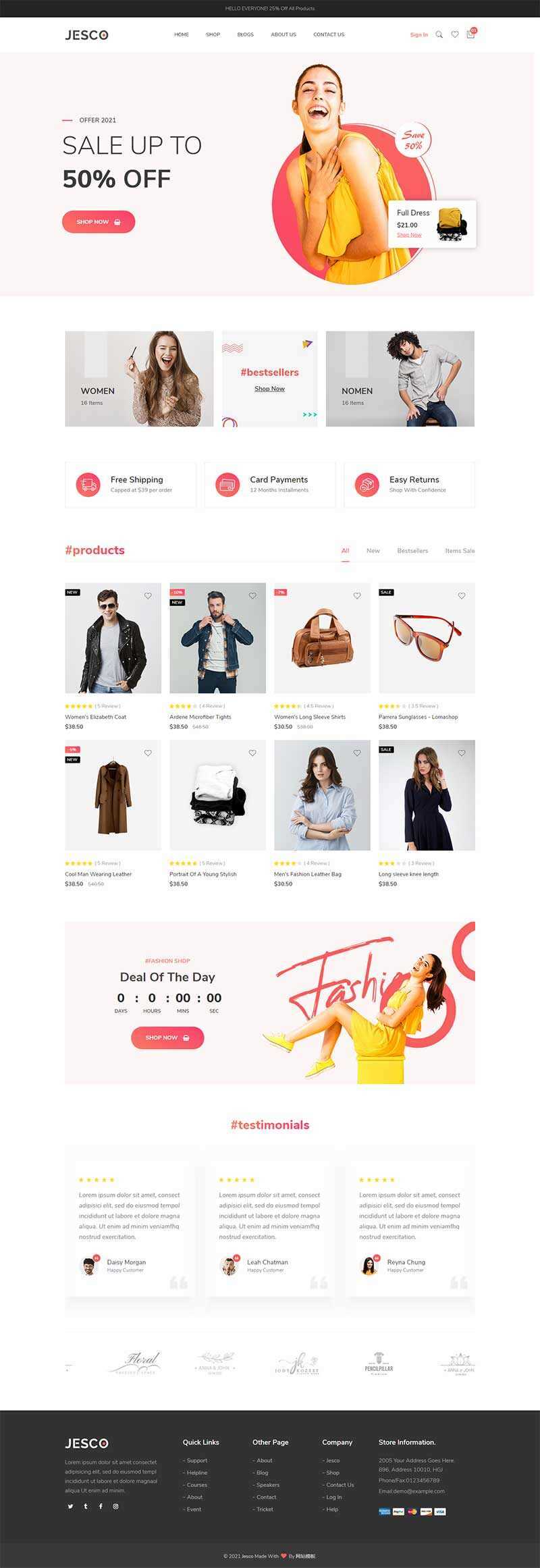 响应式时尚服装配饰商城HTML模板 - Hope`Chen资源网