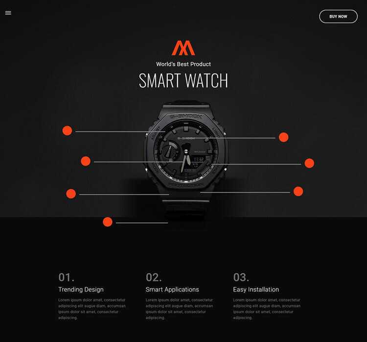 时尚腕表产品介绍html5模板 - Hope`Chen资源网