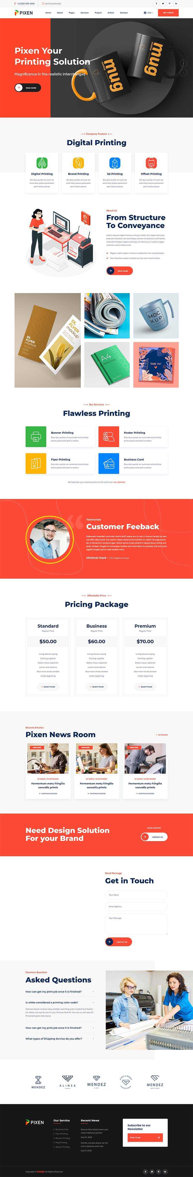 bootstrap响应式平面广告印刷设计公司HTML5模板 - Hope`Chen资源网