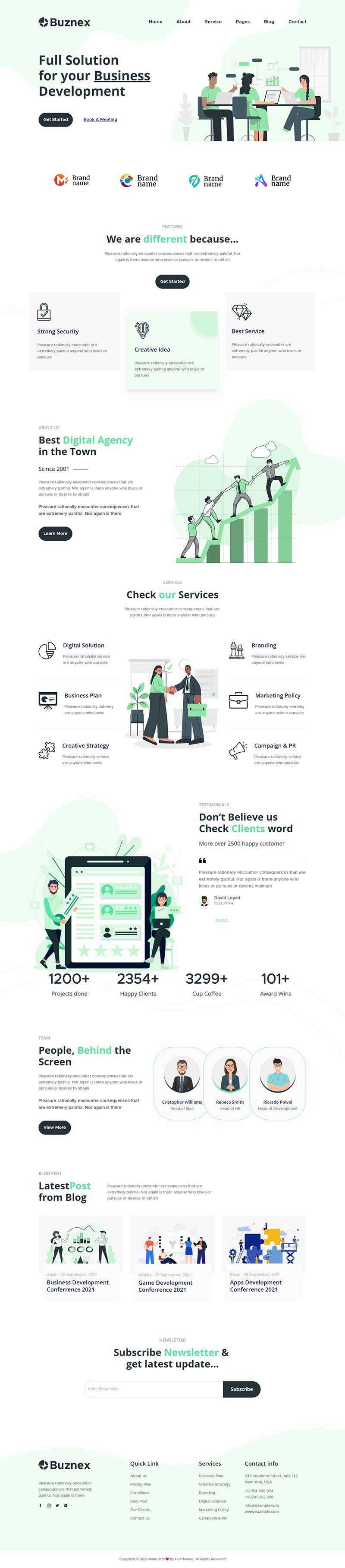 通用的公司业务产品展示响应式html模板 - Hope`Chen资源网