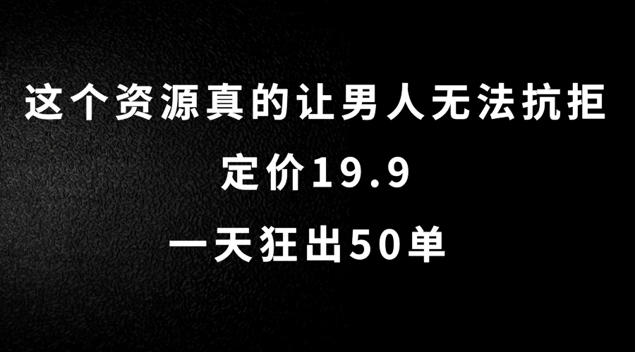 这个资源真的让男人无法抗拒，定价19.9，一天狂出50单，导航语音包变现玩法详细拆解 - Hope`Chen资源网
