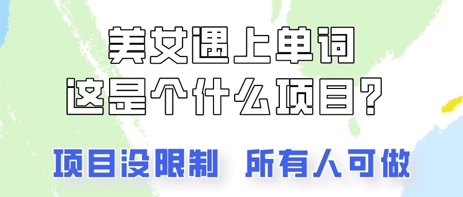 2024美女号单词暴力玩法，上手非常简单，轻松日收入500+ - Hope`Chen资源网