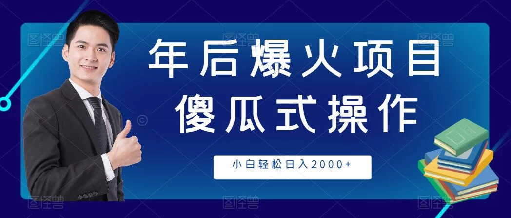 年后爆火项目，傻瓜式操作，收益稳定，小白轻松日入2000+ - Hope`Chen资源网