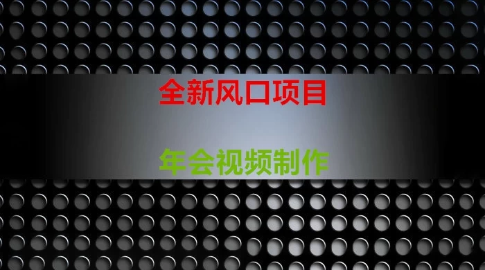 年会视频制作项目，全新风口 - Hope`Chen资源网