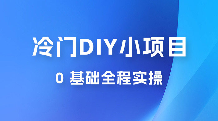 日入几百的冷门 DIY 小项目 0 基础全程实操 - Hope`Chen资源网